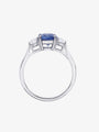 Sapphire and Diamond 3-Stone Ring