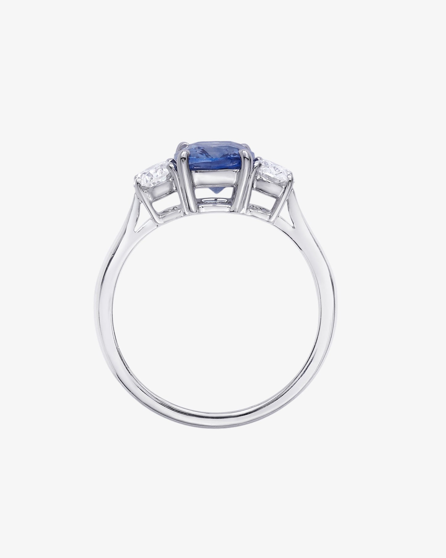 Sapphire and Diamond 3-Stone Ring