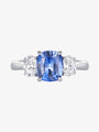 Sapphire and Diamond 3-Stone Ring