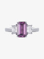 Pink Sapphire and ASHOKA® Diamond 3-Stone Ring