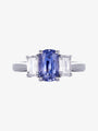 Sapphire and ASHOKA® Diamond 3-Stone Ring
