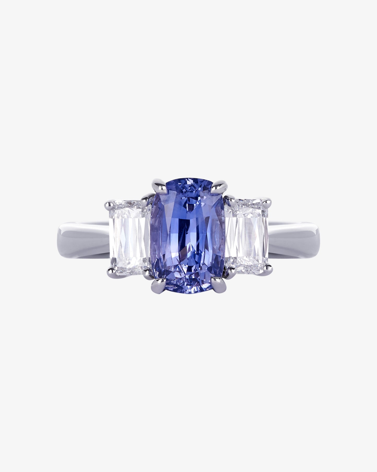 Sapphire and ASHOKA® Diamond 3-Stone Ring
