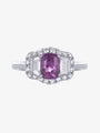Pink Sapphire and Diamond Ring