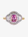 Pink Sapphire and Diamond Ring