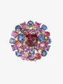 Rhodolite, Diamond and Multi-coloured Gemstone Ring