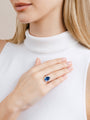 Pear Shaped Tanzanite and Diamond Ring