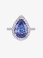 Pear Shaped Tanzanite and Diamond Ring