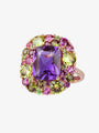 Isabelle Langlois Amethyst and Peridot Cocktail Ring