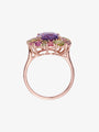 Isabelle Langlois Amethyst and Peridot Cocktail Ring