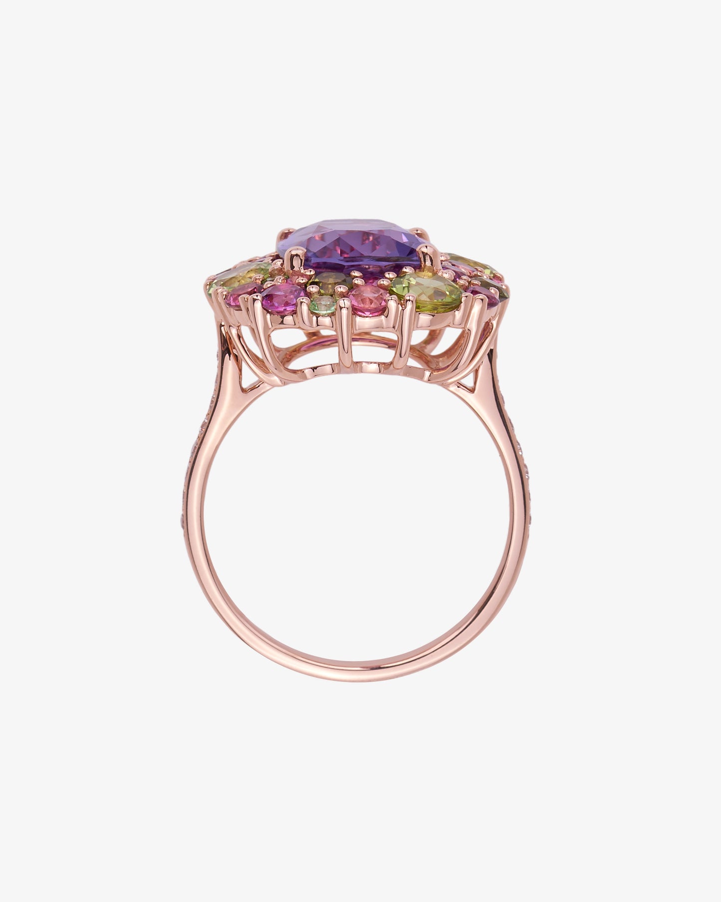 Isabelle Langlois Amethyst and Peridot Cocktail Ring