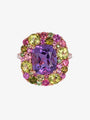 Isabelle Langlois Amethyst and Peridot Cocktail Ring