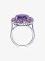 Isabelle Langlois Amethyst and Pink Tourmaline Cocktail Ring
