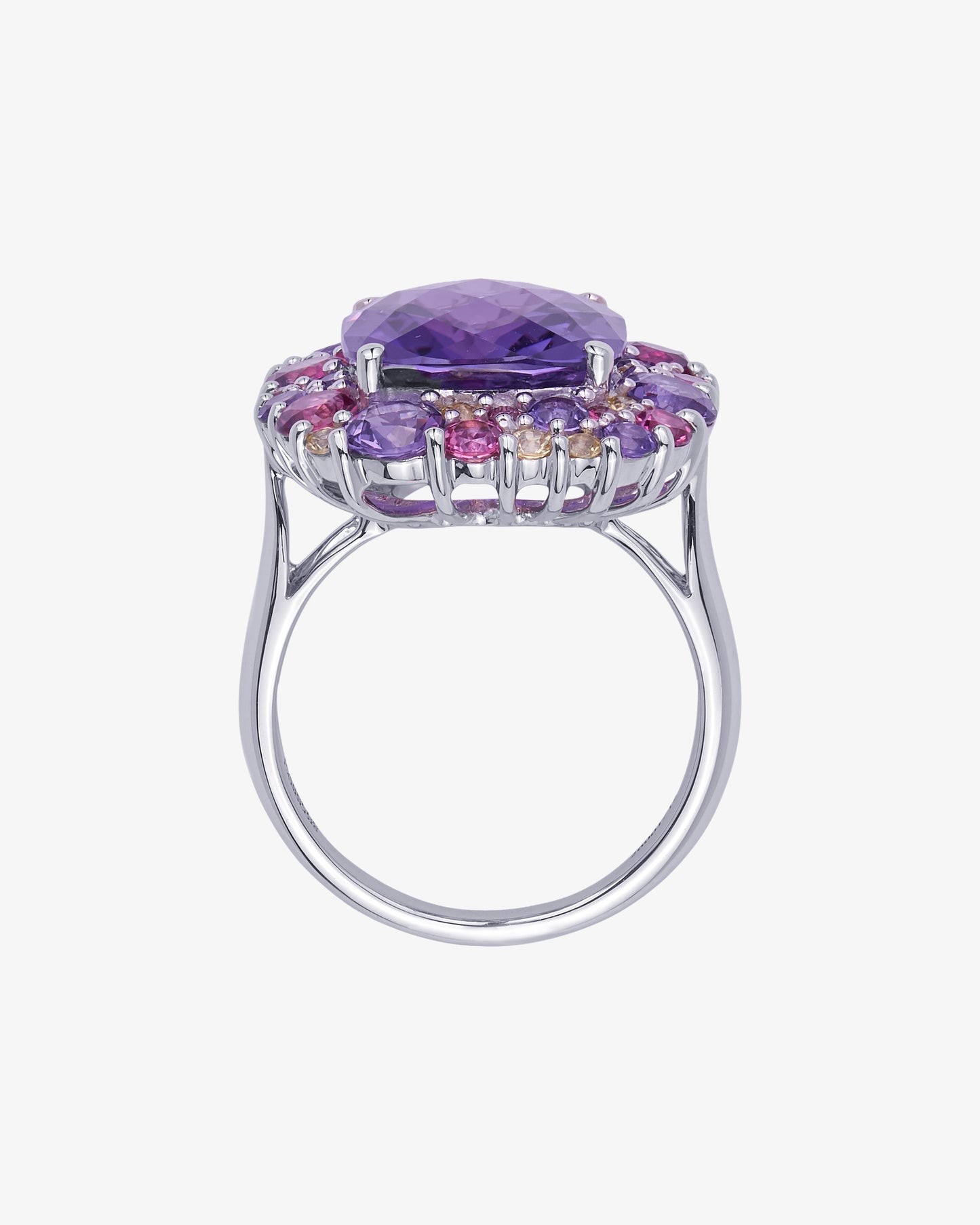 Isabelle Langlois Amethyst and Pink Tourmaline Cocktail Ring