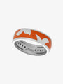 Leo Wittwer Orange Enamel Ring