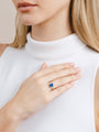 Ceylon Sapphire and Diamond Trilogy Ring