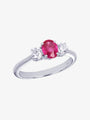 Ruby and Diamond Set Trilogy Ring
