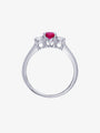 Ruby and Diamond Set Trilogy Ring