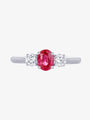 Ruby and Diamond Set Trilogy Ring