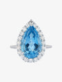 Aquamarine and Diamond Ring