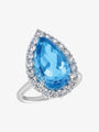 Aquamarine and Diamond Ring