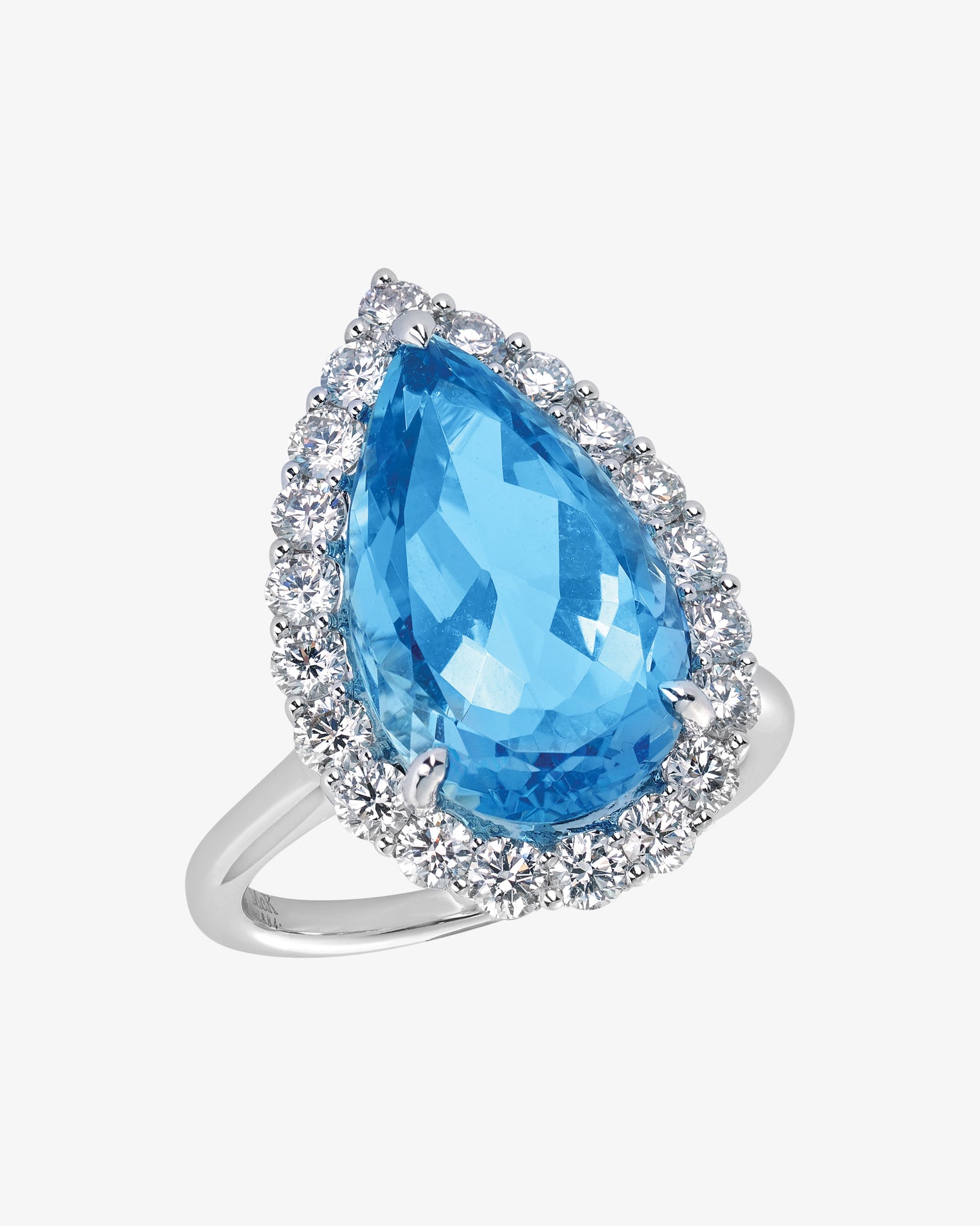 Aquamarine and Diamond Ring