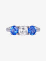 Diamond and Sapphire Trilogy Ring