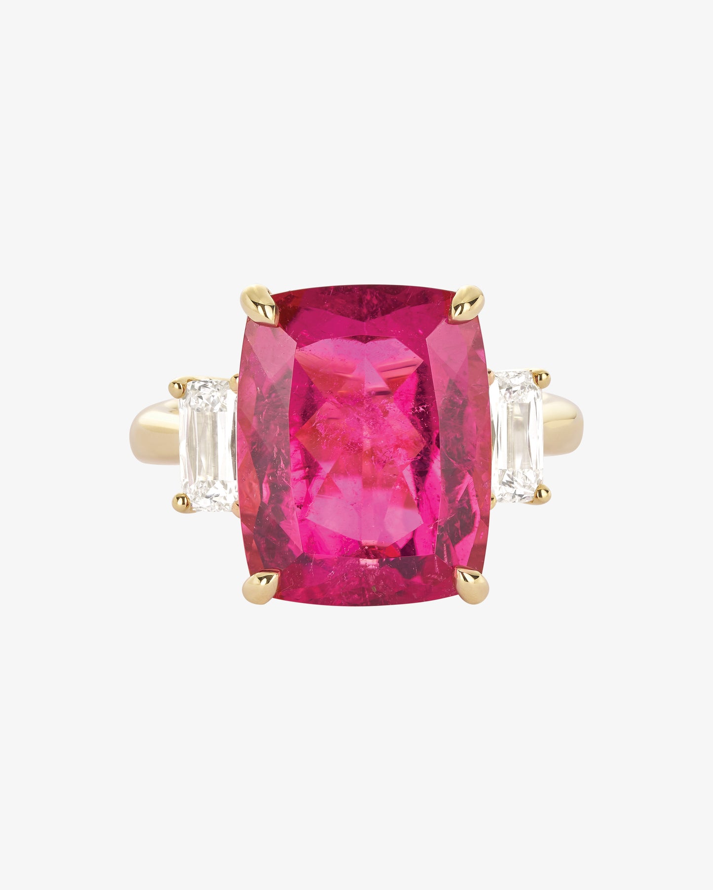 Rubellite and ASHOKA Diamond Ring