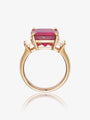 Rubellite and ASHOKA Diamond Ring
