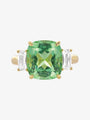 Paraiba Tourmaline and ASHOKA Diamond Ring