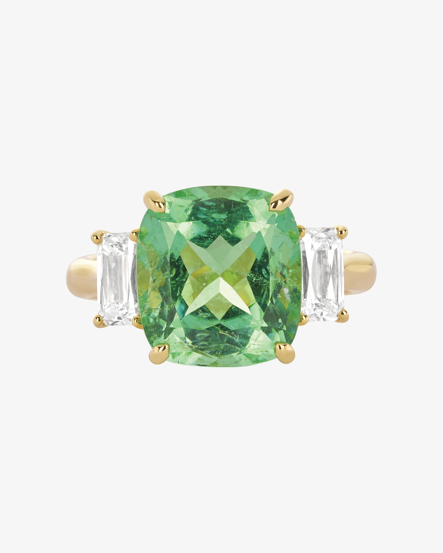 Paraiba Tourmaline and ASHOKA Diamond Ring