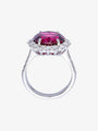 Red Spinel and Diamond Ring