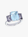 Aquamarine and Spinel Trilogy Ring