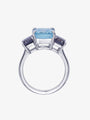 Aquamarine and Spinel Trilogy Ring