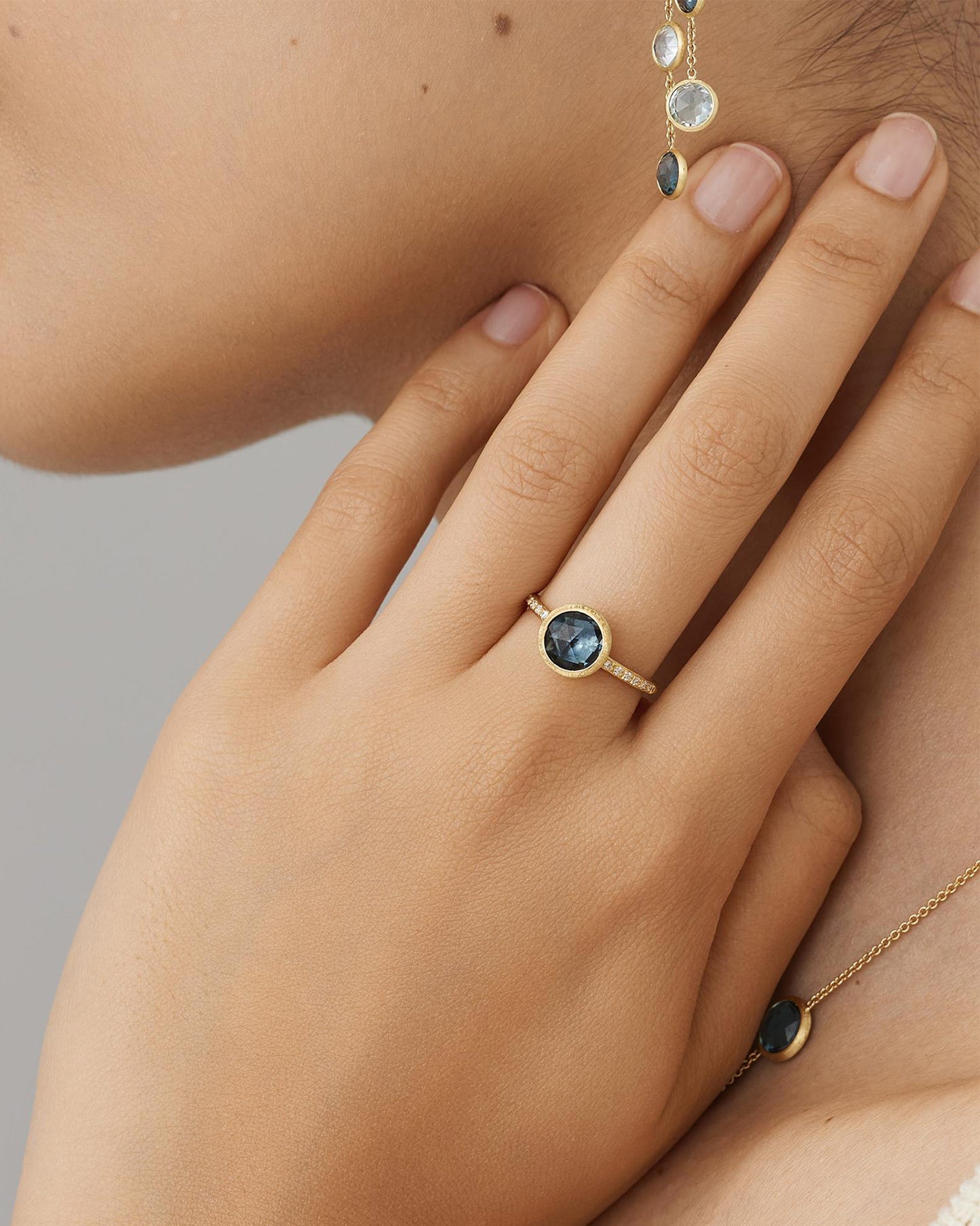 Marco Bicego 'Jaipur' London Blue Topaz Ring