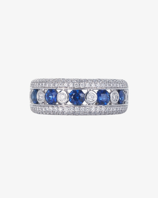 Ceylon Sapphire and Diamond Ring