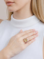 7.21ct Lemon Quartz and Multi-coloured Ring