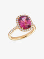 3.83ct Rose Garnet and Diamond RIng