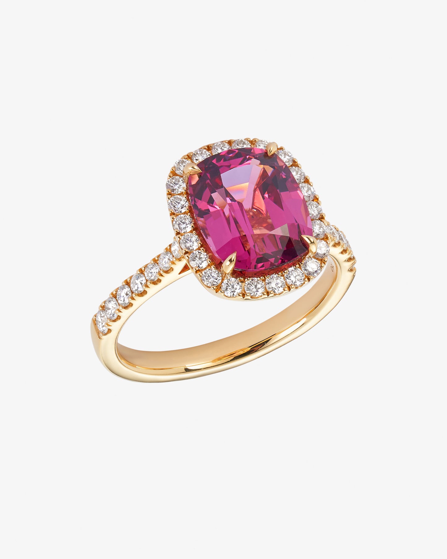 3.83ct Rose Garnet and Diamond RIng