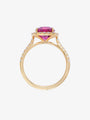 3.83ct Rose Garnet and Diamond RIng