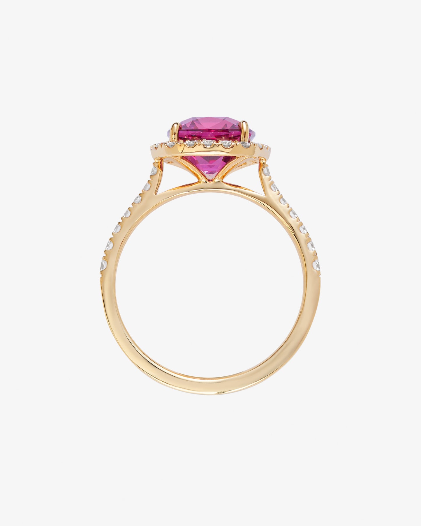 3.83ct Rose Garnet and Diamond RIng