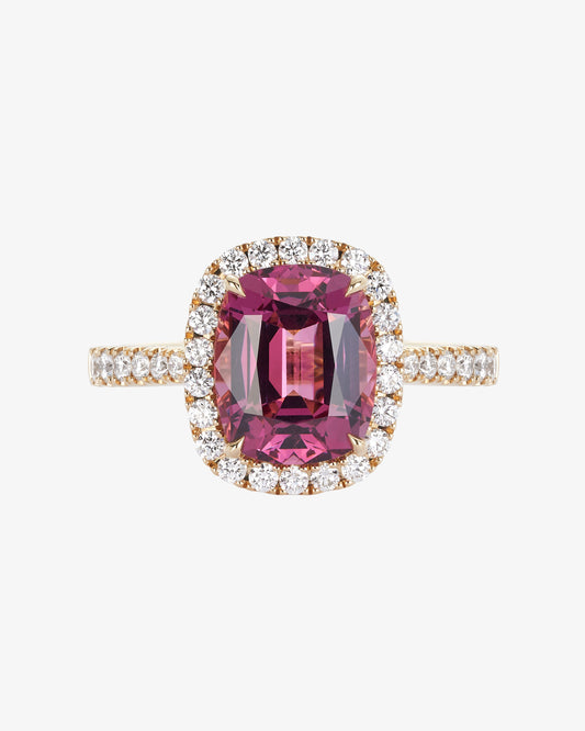 3.83ct Rose Garnet and Diamond RIng