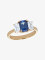 Ceylon Sapphire and ASHOKA® Diamond 3-Stone Ring