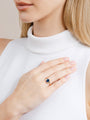 Ceylon Sapphire and ASHOKA® Diamond 3-Stone Ring