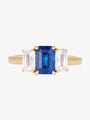 Ceylon Sapphire and ASHOKA® Diamond 3-Stone Ring