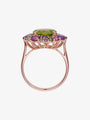 Isabelle Langlois Peridot and Amethyst Cocktail Ring