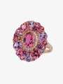 Isabelle Langlois Pink Tourmaline and Rhodolite Cocktail Ring