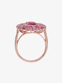 Isabelle Langlois Pink Tourmaline and Rhodolite Cocktail Ring