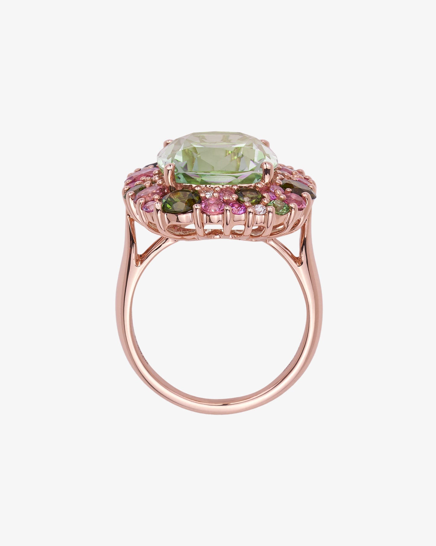 Isabelle Langlois Green Quartz and Tourmaline Cocktail Ring