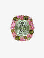 Isabelle Langlois Green Quartz and Tourmaline Cocktail Ring