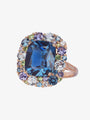 Isabelle Langlois Blue Topaz and Iolite Cocktail Ring